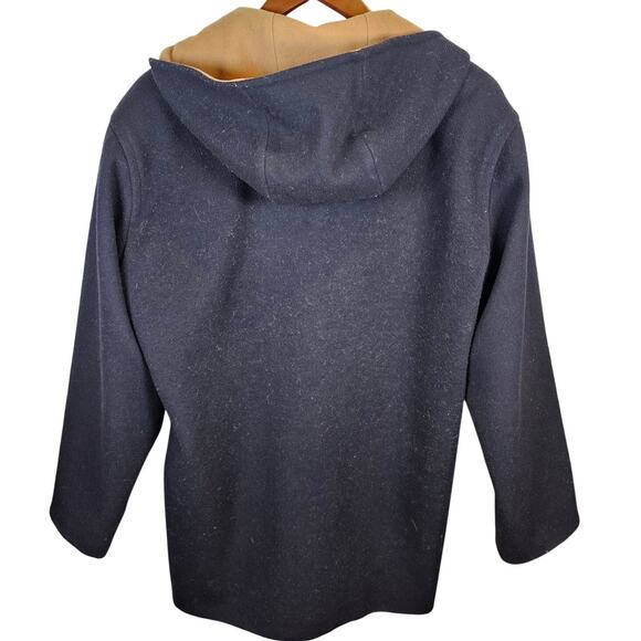 Vintage Pendleton Womens Size 8 Navy Tan Full Zip Jacket Coat 100% Wool USA - Picture 2 of 12